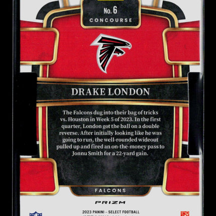 2024 Panini Select Drake London #6 Concourse Red