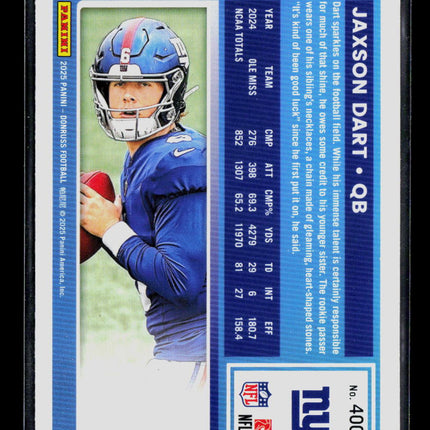 2025 Panini Donruss Football Jaxson Dart #400