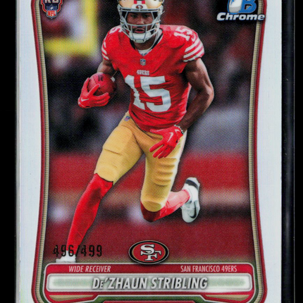 2026 Topps Bowman Chrome De'Zhaun Stribling #BCV-141 Refractor RC 496/499