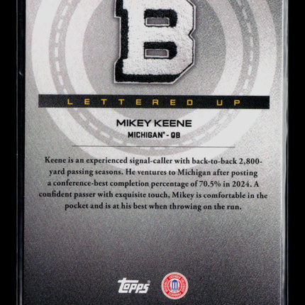 2025 Bowman Chrome University Mikey Keene #LU-5 Lettered Up