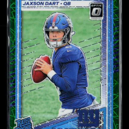 2025 Panini Donruss Optic Jaxson Dart #273 Green Velocity