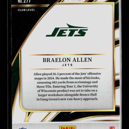 2026 Panini Select Braelon Allen #277 Silver