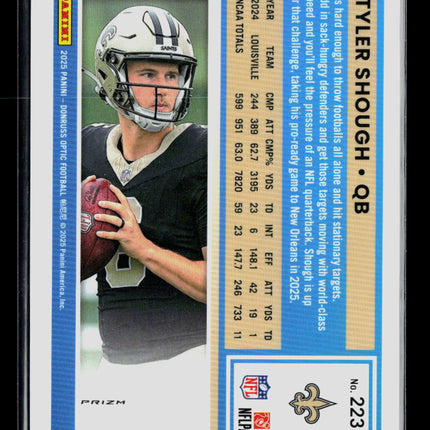2025 Panini Donruss Optic Tyler Shough #223 Purple Shock
