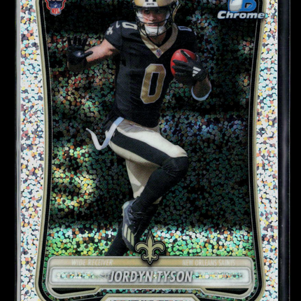2026 Topps Bowman Chrome Jordyn Tyson #BCV-121 Speckle Refractor RC