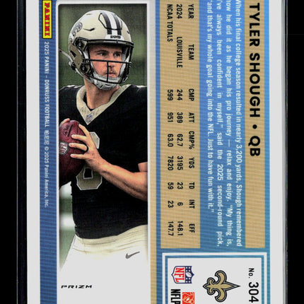 2025 Panini Donruss Optic Tyler Shough #304 Blue Scope