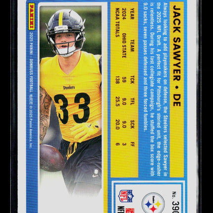 2025 Panini Donruss Jack Sawyer #390 Orange Auto