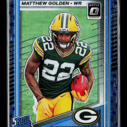 2025 Panini Donruss Optic Football Matthew Golden #205 Blue Stars Rookie