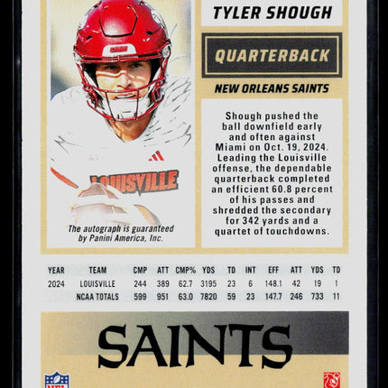 2025 Panini Score Tyler Shough #71 RC Auto