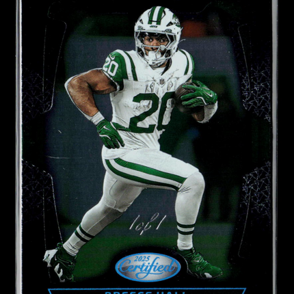 2025 Panini Certified Breece Hall #77 Black 1/1