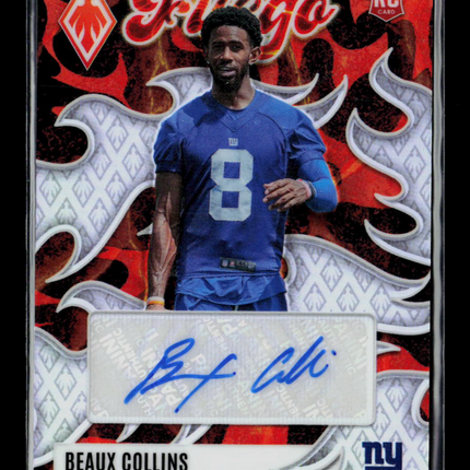 2025 Panini Phoenix Football Beaux Collins #FUS-BCS RC Auto