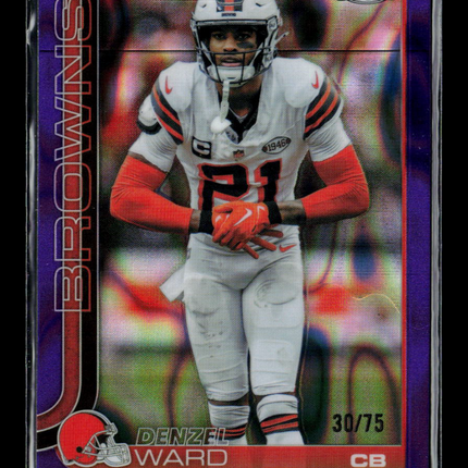 2022 Topps Chrome Denzel Ward #74 Purple 30/75