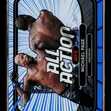 2026 Topps Chrome UFC Michael Page #AA-14 Blue /150