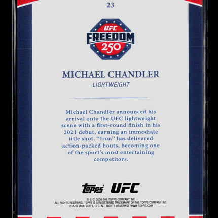 2026 Topps UFC Freedom 250 Michael Chandler #23 Blue /150