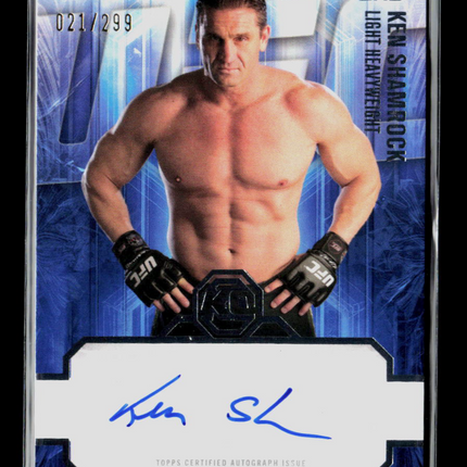 2026 Topps Knockout UFC Ken Shamrock #KOA-KSK Blue 021/299 Auto