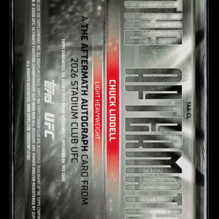 2026 Topps Stadium Club UFC Chuck Liddell #TAA-CL Auto