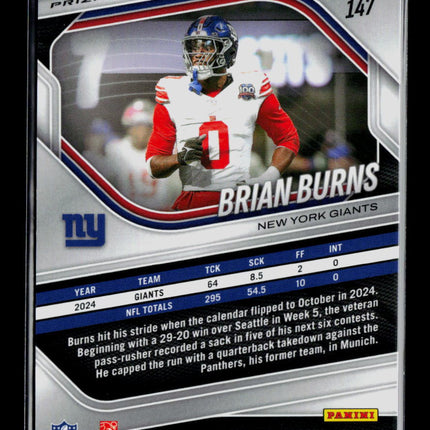 2025 Panini Prizm Football Brian Burns #147 Checkerboard