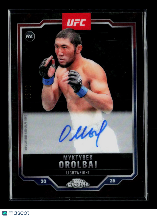2025 Topps Chrome UFC Myktybek Orolbai #CRA-MO RC 05/10 Auto