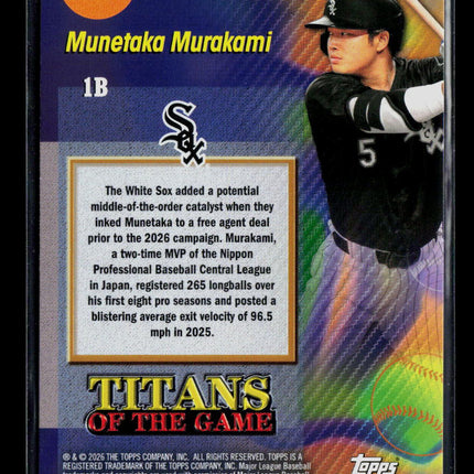 2026 Topps Titans of the Game Munetaka Murakami #TOG-28 RC