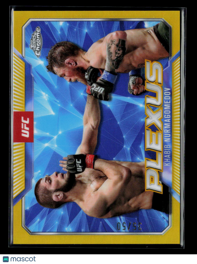 2025 Topps Chrome UFC Plexus Khabib Nurmagomedov Conor McGregor #PLX-14 Gold /50