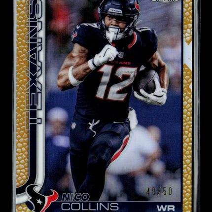 2025 Topps Chrome Nico Collins #115 Gold Leather 40/50