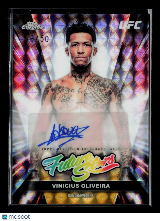 2026 Topps Chrome UFC Vinicius Oliveira #FSA-VO Gold Geometric 16/50 Auto