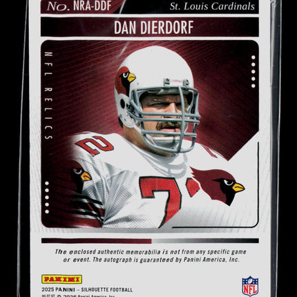 2026 Panini Silhouette Football Dan Dierdorf #NRA-DDF Jersey 84/99 Auto