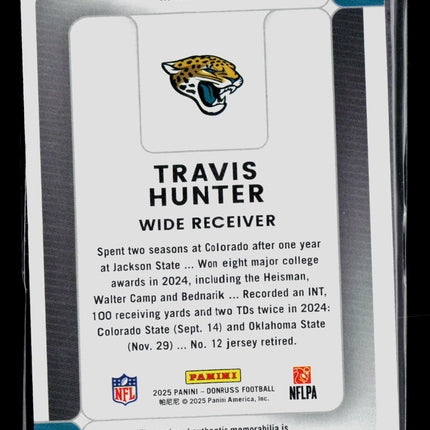 2025 Panini Donruss Travis Hunter #RPJ-THR Jersey