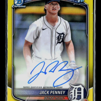 2025 Bowman Chrome Jack Penney #CPA-JPY Yellow Refractor 60/75 Auto