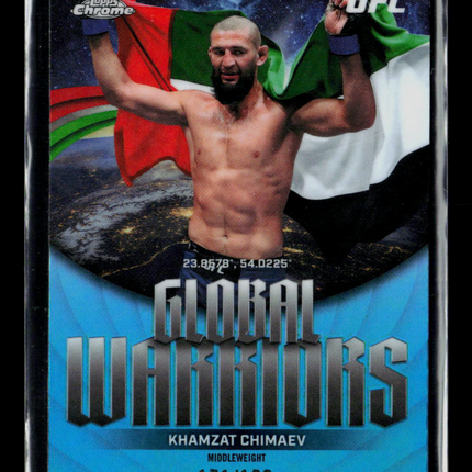 2026 Topps Chrome UFC Khamzat Chimaev #GW-4 Aqua 171/199