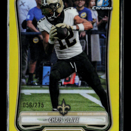 2026 Bowman Chrome Chris Olave #BCV-75 Yellow 056/275