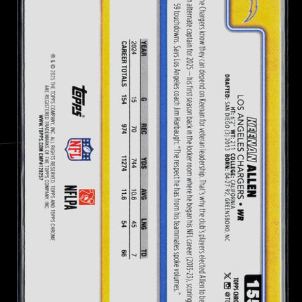 2025 Topps Chrome Keenan Allen #155 Pink 035/250
