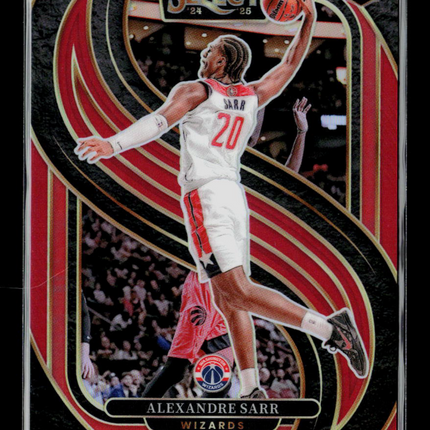 2025 Panini Select Alexandre Sarr #185 Red Prizm RC 190/199