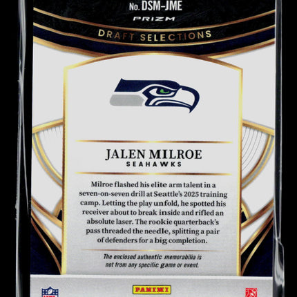 2026 Panini Select Jalen Milroe #DSM-JME RC Jersey