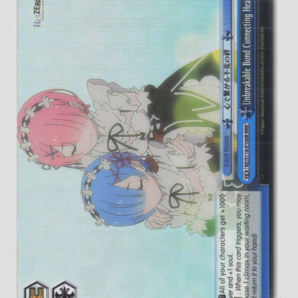 Weiss Schwarz Unbreakable Bond Connecting Hearts RRR Re:ZERO Vol.3 RZ/S116-E100R