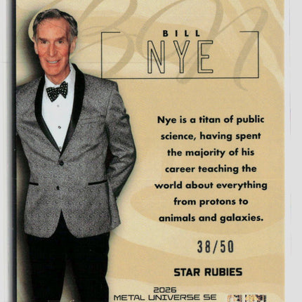2026 Upper Deck SkyBox Metal Universe SE Premium Red Bill Nye 38/50 #S-5