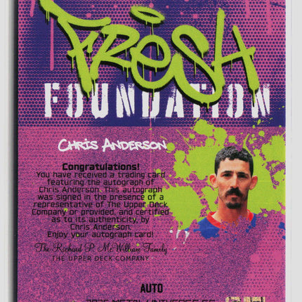 2026 Skybox Metal Universe SE Chris Anderson #146 Fresh Foundation Auto
