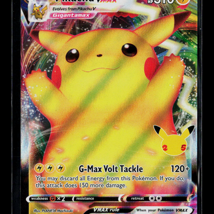 Pokemon 2021 Celebrations Pikachu VMAX #SWSH062