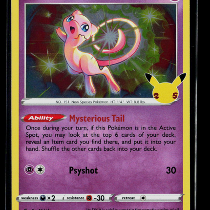 Pokemon 2021 Celebrations Mew #11/25