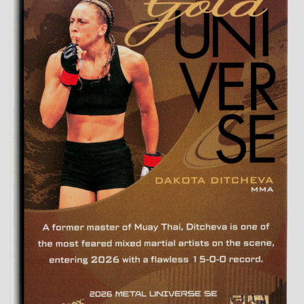 2026 Upper Deck SkyBox Metal Universe SE Dakota Ditcheva #GU-22 Gold