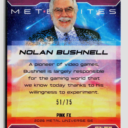 2026 Upper Deck SkyBox Metal Universe Champions Nolan Bushnell Pink /75 #158