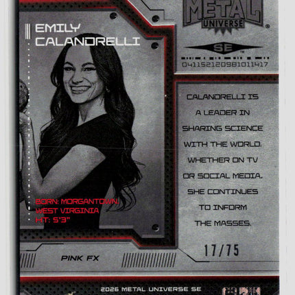2026 SkyBox Metal Universe SE Emily Calandrelli 17/75 #11