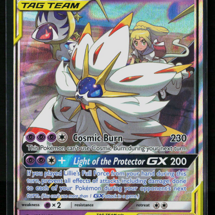 Pokemon 2019 Cosmic Eclipse Solgaleo & Lunala GX RR #75/236