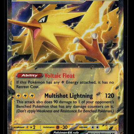 Pokemon 2023 Scarlet & Violet 151 Zapdos EX RR #145/165