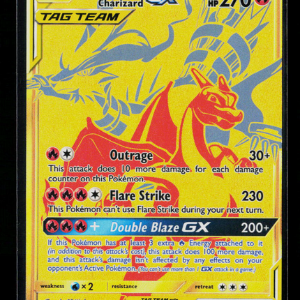 Pokemon 2017 Sun & Moon Reshiram & Charizard GX #SM247