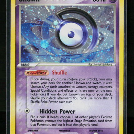 Pokemon 2007 EX Unseen Forces Unown #D/28