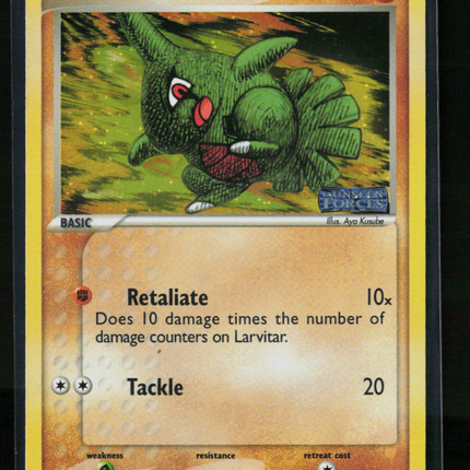 Pokemon 2007 EX Unseen Forces Larvitar #61/115