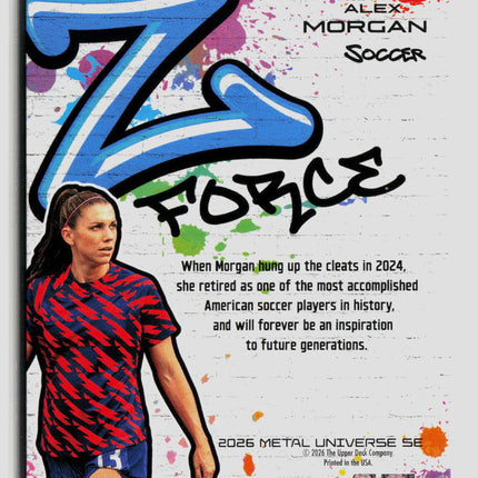 2026 Skybox Metal Universe Champions Z-Force Alex Morgan #Z-9