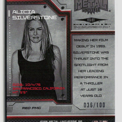 2026 SkyBox Metal Universe Champions SE Alicia Silverstone 036/100 #5