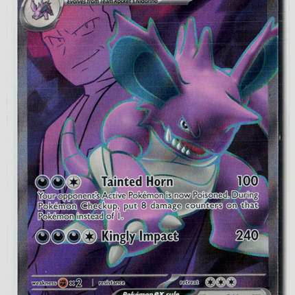 Pokemon 2025 Destined Rivals Team Rocket's Nidoking EX FA #216/182