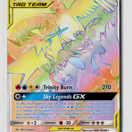 Pokemon 2019 Hidden Fates Moltres & Zapdos & Articuno GX FA HR #69/68